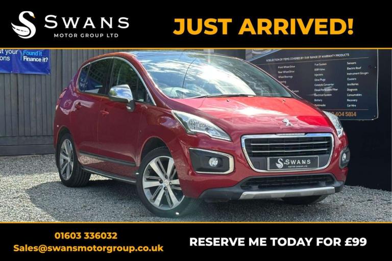 2015 Peugeot 3008 1.6 BlueHDi Allure SUV Diesel Manual