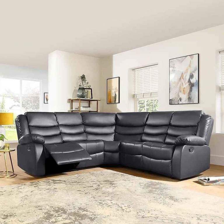 🔥 Sale On – Roma Leather 5 Seater Corner Universal Recliner Sofa | COD ]]]