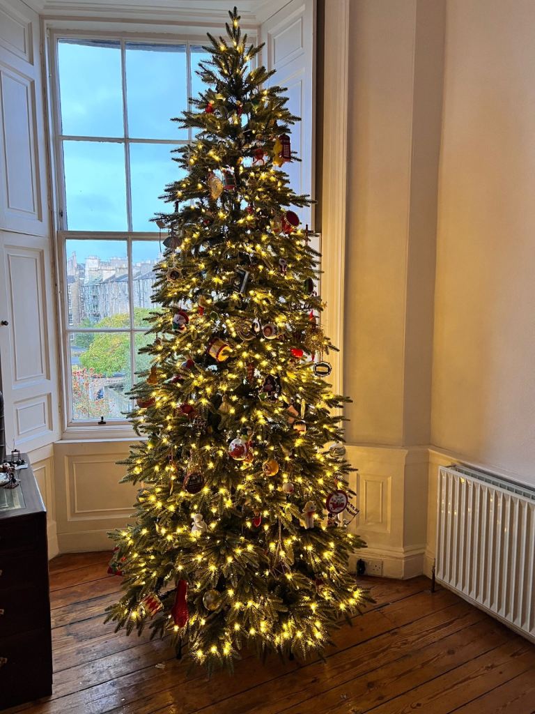 Balsam Hill Silverado Slim 9ft Christmas Tree – Clear LED Fairy Lights – Excellent Condition