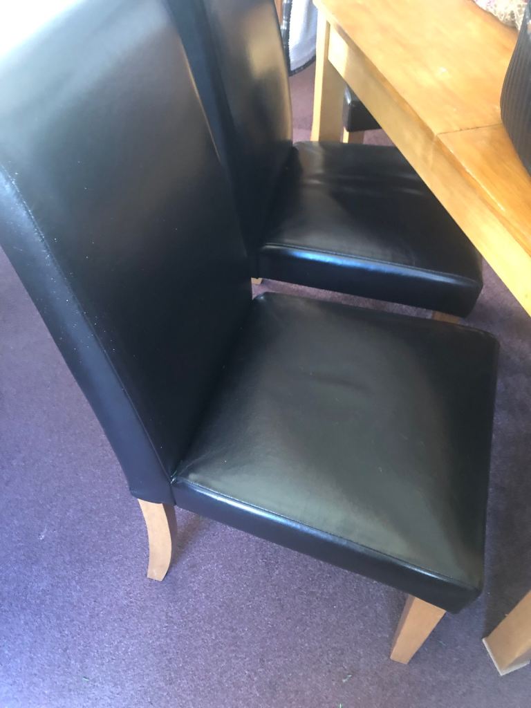 Brown dining chairs 