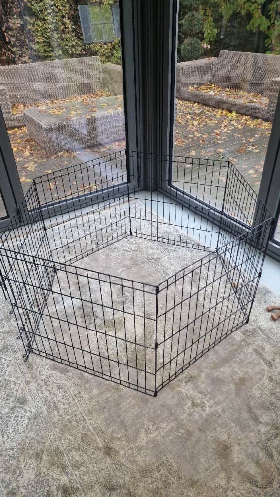 Pets at Home Dog Play Pen Black Small