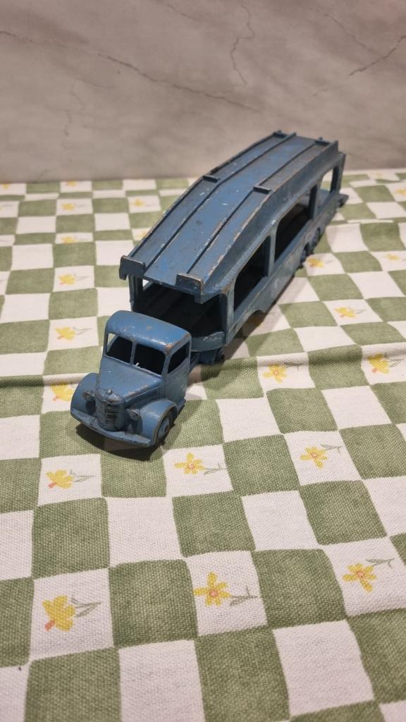 Vintage Metal Car Transporter dinky Blue, Fair Condition