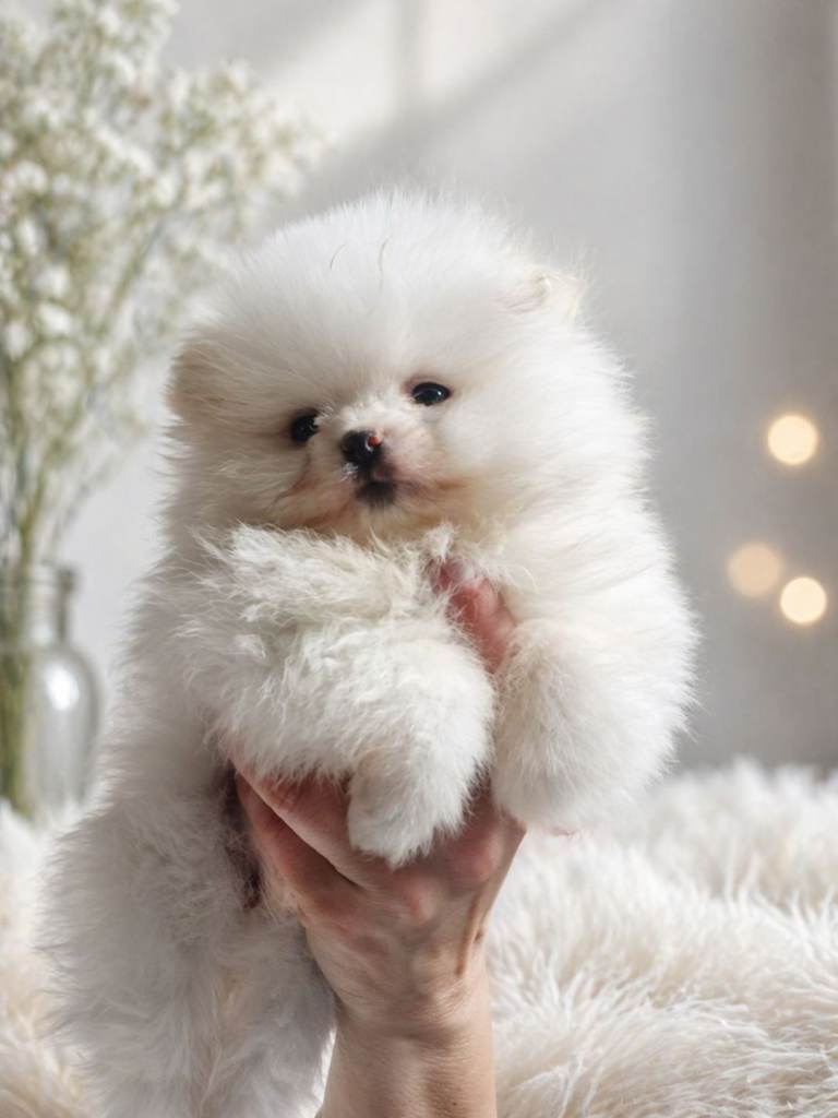 Adorable pomeranian white grl