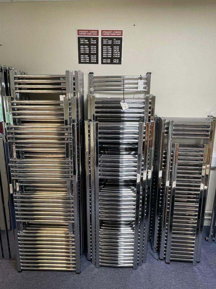 Straight & Curved Large Towel Rails Various Sizes