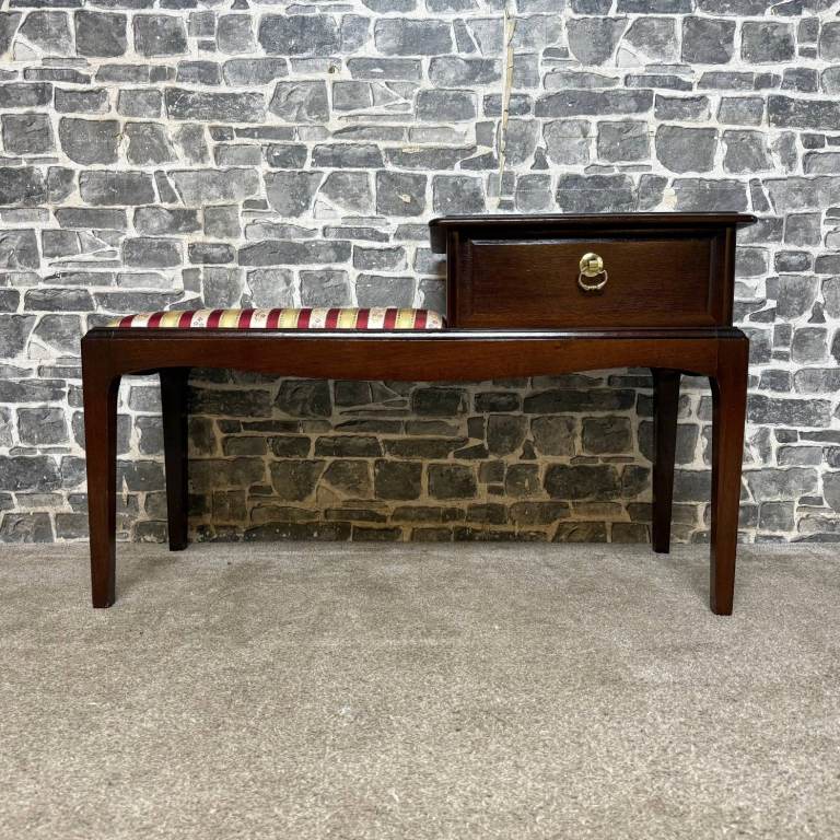 Stag Wooden Telephone Table / Hall Bench with Drawer