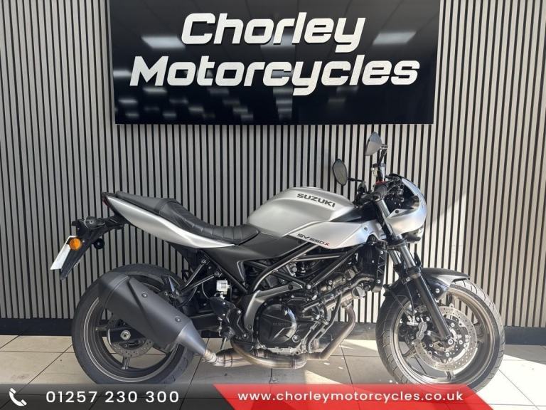 2024 Suzuki SV650 twin in silver with 3640 miles, excellent condition