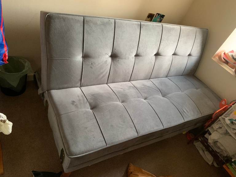 Grey Fabric Sofa Bed – Great Condition