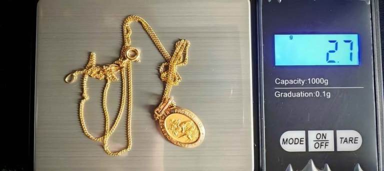 Saint Christopher Chain and Necklace 9CT Genuine Gold