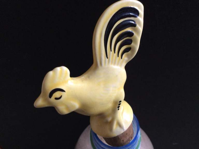 VINTAGE STAFFORDSHIRE CERAMIC COCKEREL DRINKS POURER