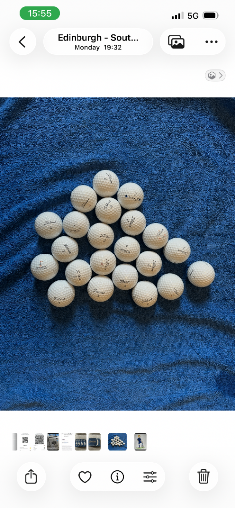 25 Titleist Golf Balls – Good Condition