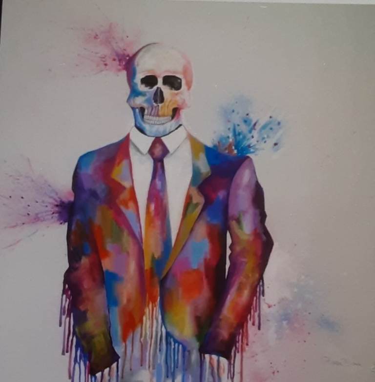 Large Canvas Original 1-off  Steven Brown Painting 'Dressed To Impress' 36"x 36"