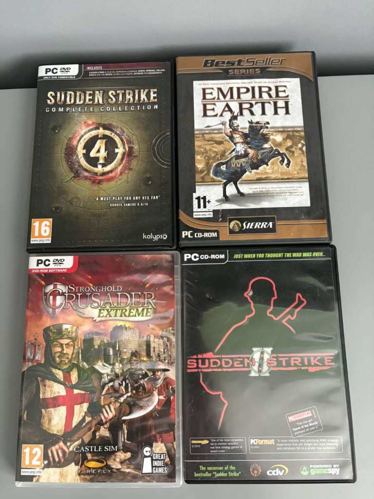 PC Video Game Bundle: Sudden Strike, Empire Earth, Crusader Extreme