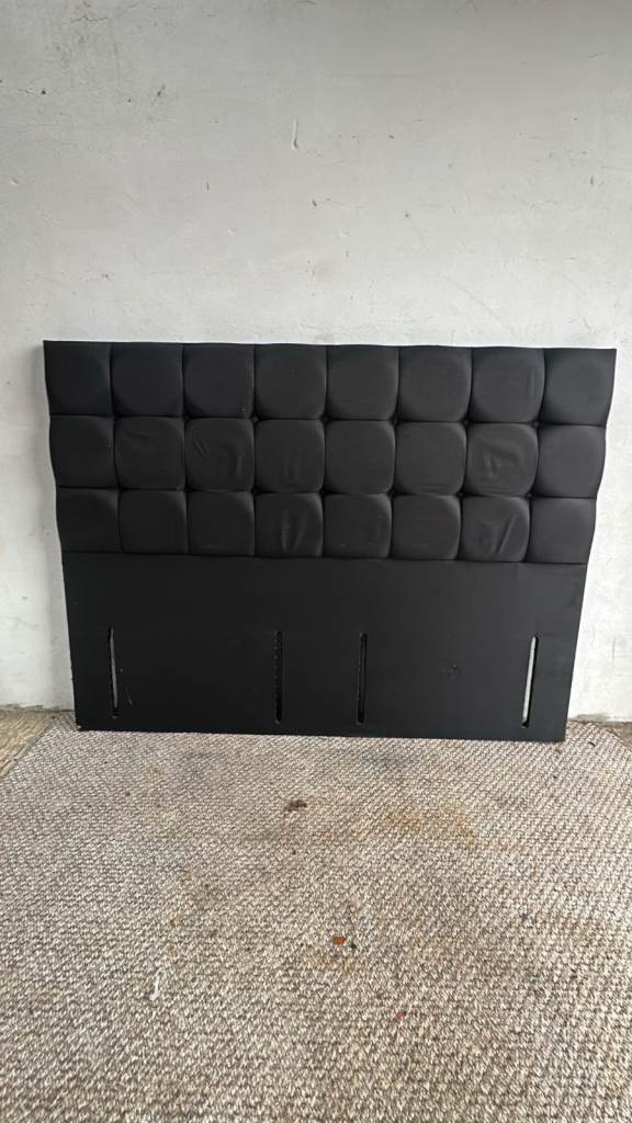 Super King Fabric Head Of Bed  - Black