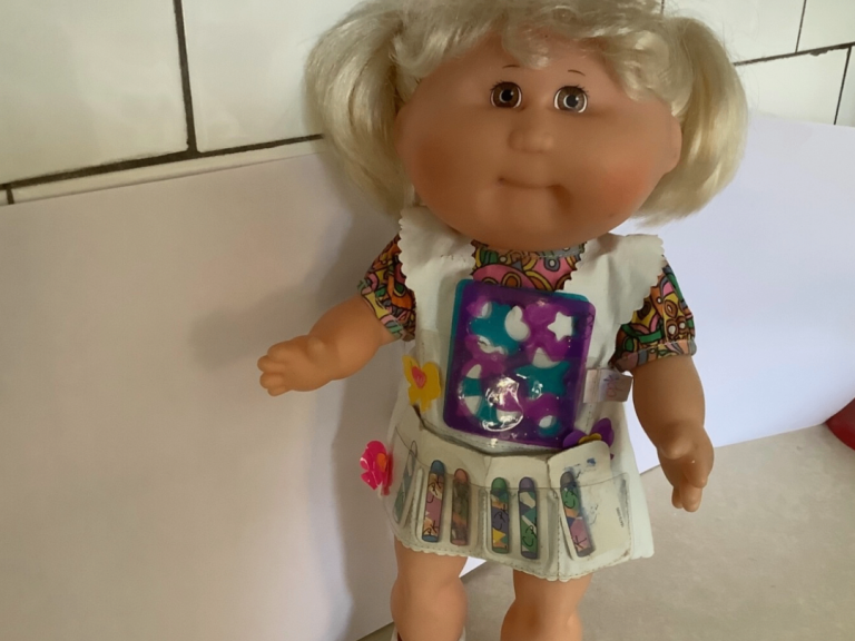 Vintage Cabbage Patch Mattel 1996 Paintin’ Faces Kid Doll