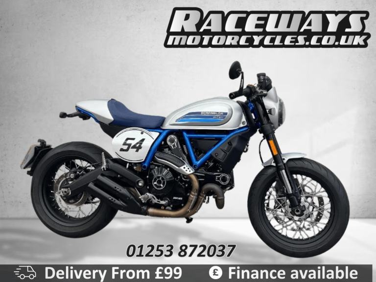 DUCATI SCAMBLER 800 CAFE RACER 803CC SILVER 2019 69 REG JUST 2,448 MILES