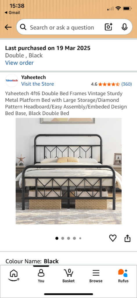 Double bed and mattress