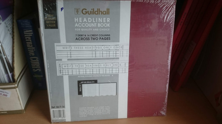 Guildhall HEADLINER Account/Analysis Book 58 Series 7-14. NEW