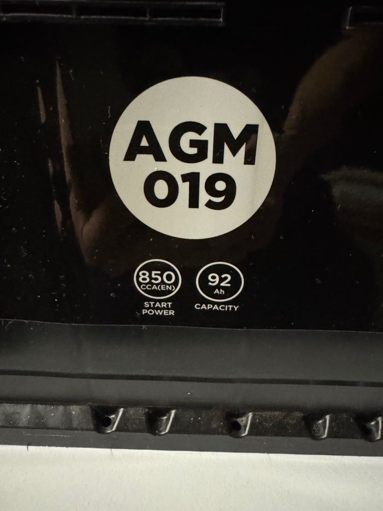 12V AGM019 Stop/Start Car Battery - Halfords