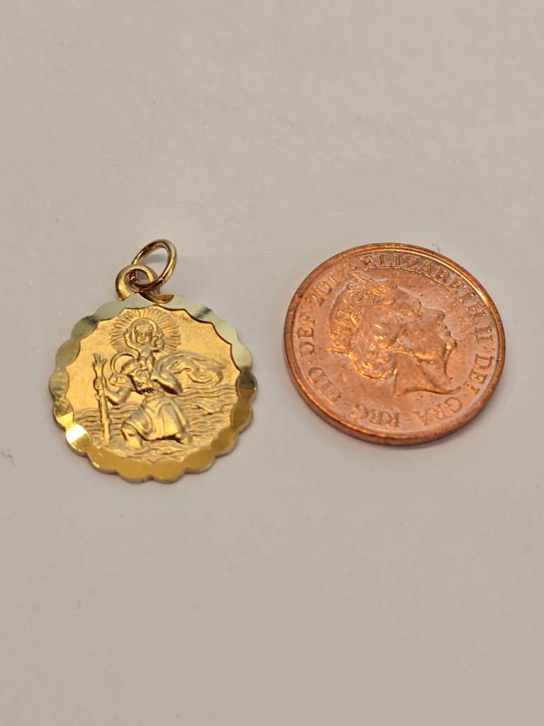 9CT GOLD ST. CHRISTOPHER PENDANT