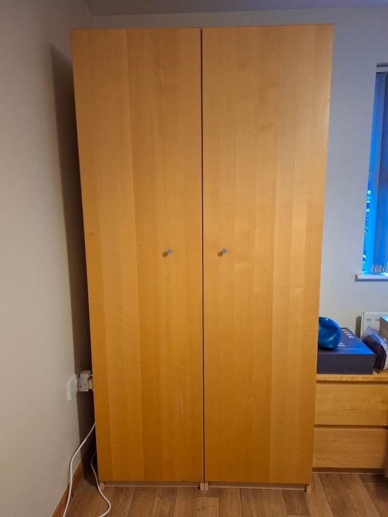 Ikea modular wardrobe with built in drawers and shelves