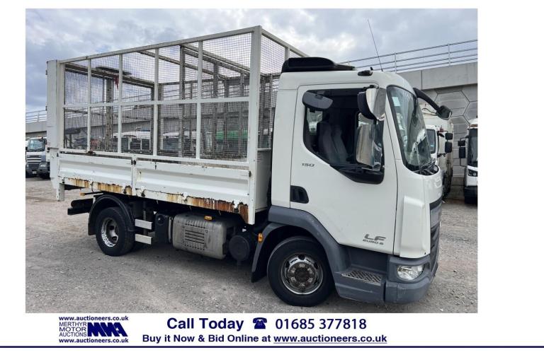 2017 DAF LF 150 4X2 AUTO 7.5TON CAGED TIPPER C/W TAIL LIFT (EURO 6). ------------------ NA Diesel...