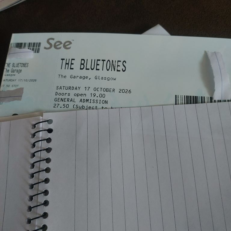 1 ticket- The Bluetones, QMU, Saturday 17 Oct '26 - gig has sold out  £30