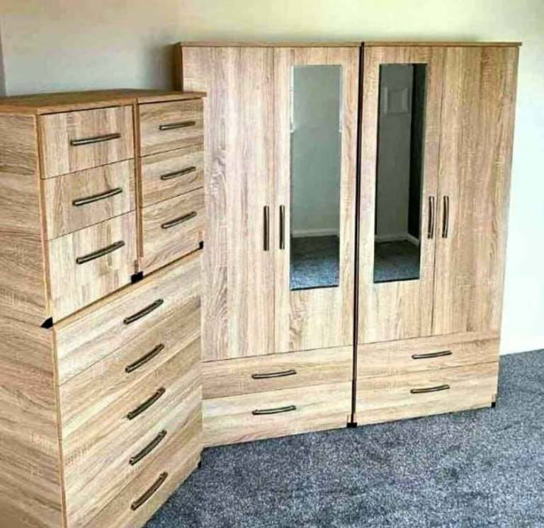 Brand New Fully Assembled Free Standing Folding Door Wardrobes⭐1-10 Door⭐Chests/Bedsides