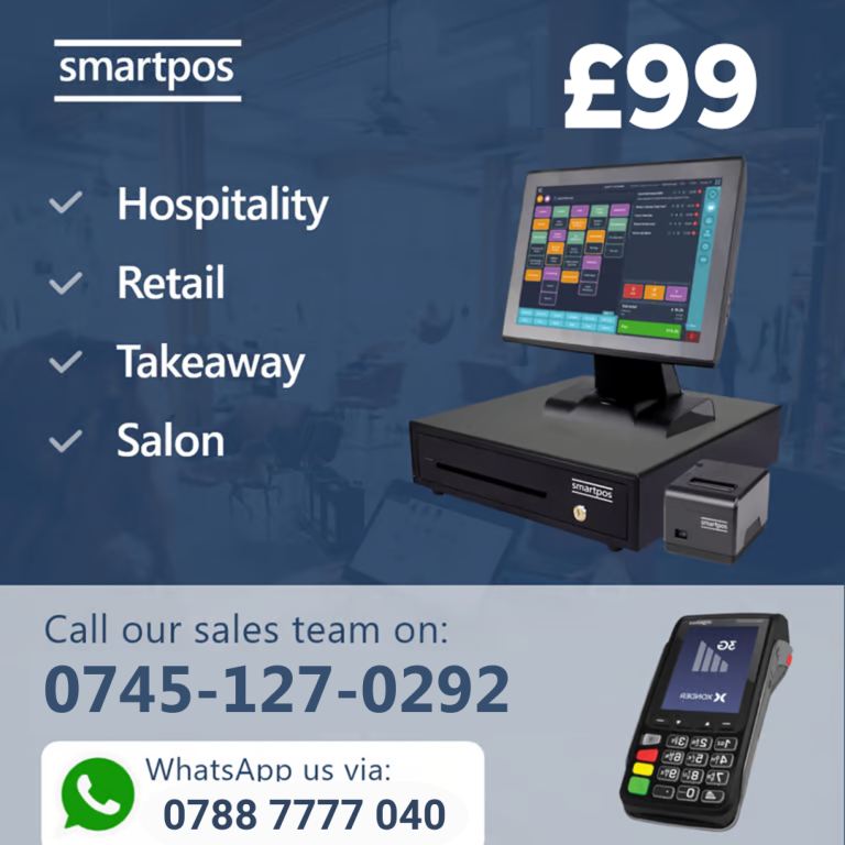 15” NEW EPOS System Retail Hospitality Salon Takeaway Restaurant With Software