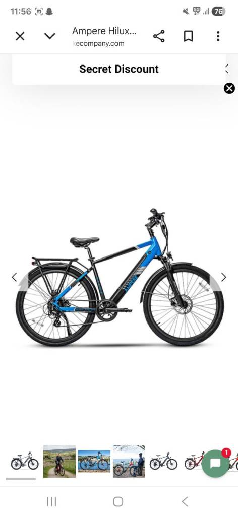 Ampere Hilux Crossbar Electric Bike