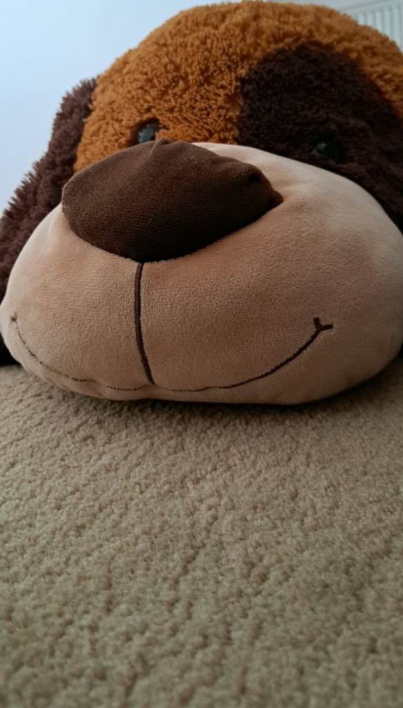 Super sized soft toy dog