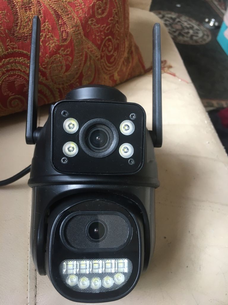 Dual Outdoor Security Camera with Night Vision – Good Condition