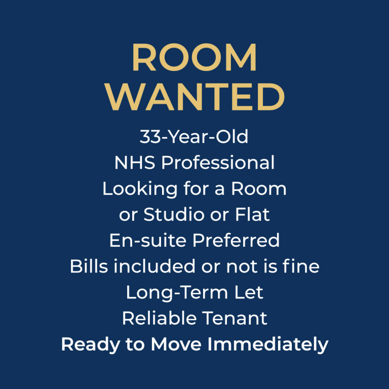 ROOM WANTED  NHS Professional Looking for a Room or Studio or Flat Please