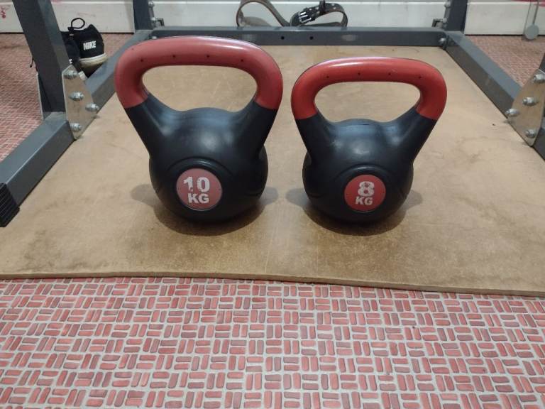 10kg and 8kg kettlebells