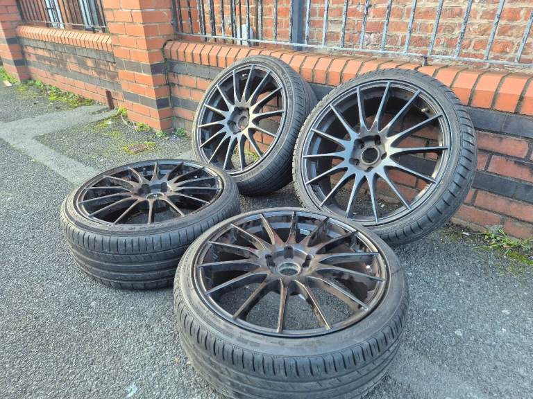🌟Vw 19 inch alloy wheels 5x112 with TYRES GOLF R/GTI/GTD CADDY AUDI SKODA SEAT 