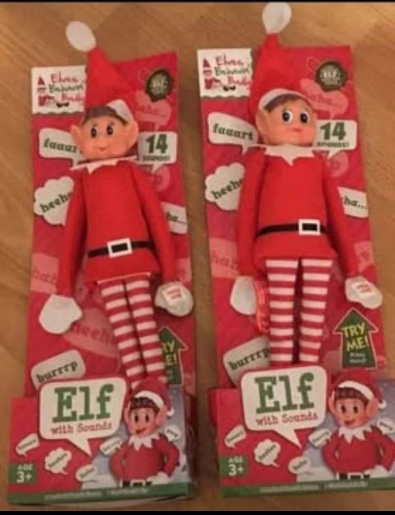 Elves behavin badly boy or girl  with different sound effects  brand new several available 