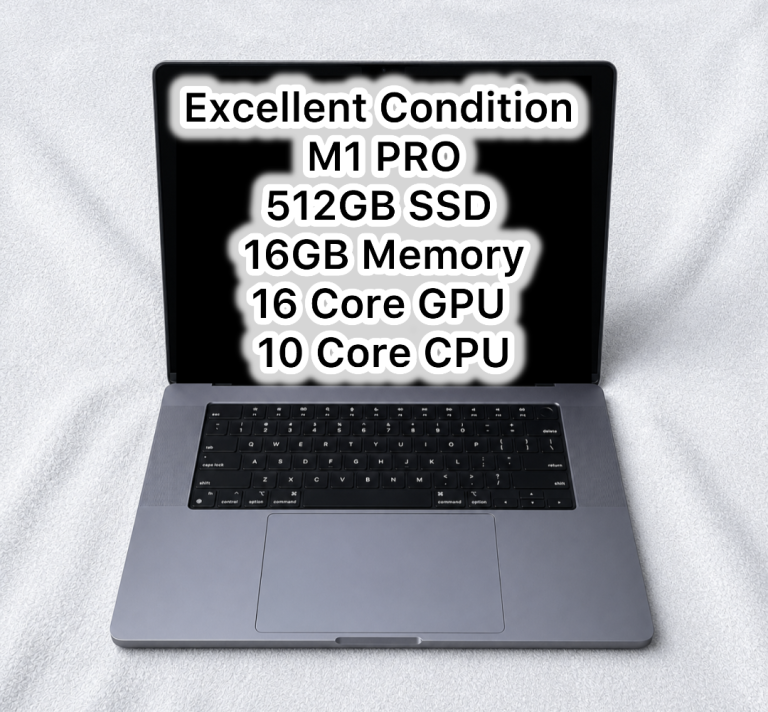 MacBook Pro 16” 2022 ( M1 PRO - 16GB - 512GB - 16 Core GPU - 10 core CPU )