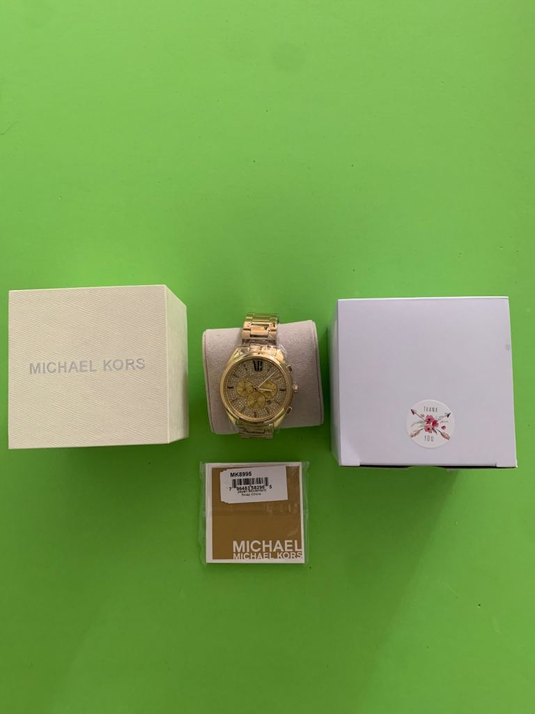 ‘MK8995’ Michael Kors Gold Watch with Box – As Good As New