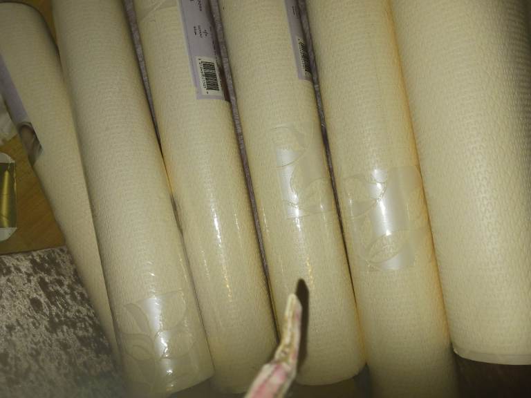 6. Rolls. Cream. Wallpaper