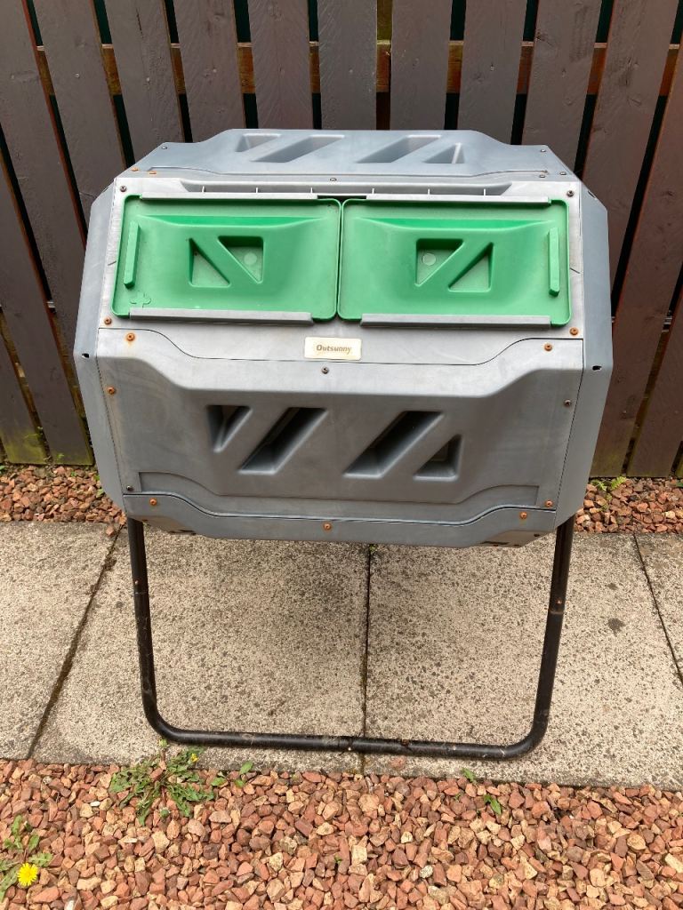 NOW SOLD.  Outsunny 160 litre Twin Tumbling compost maker 