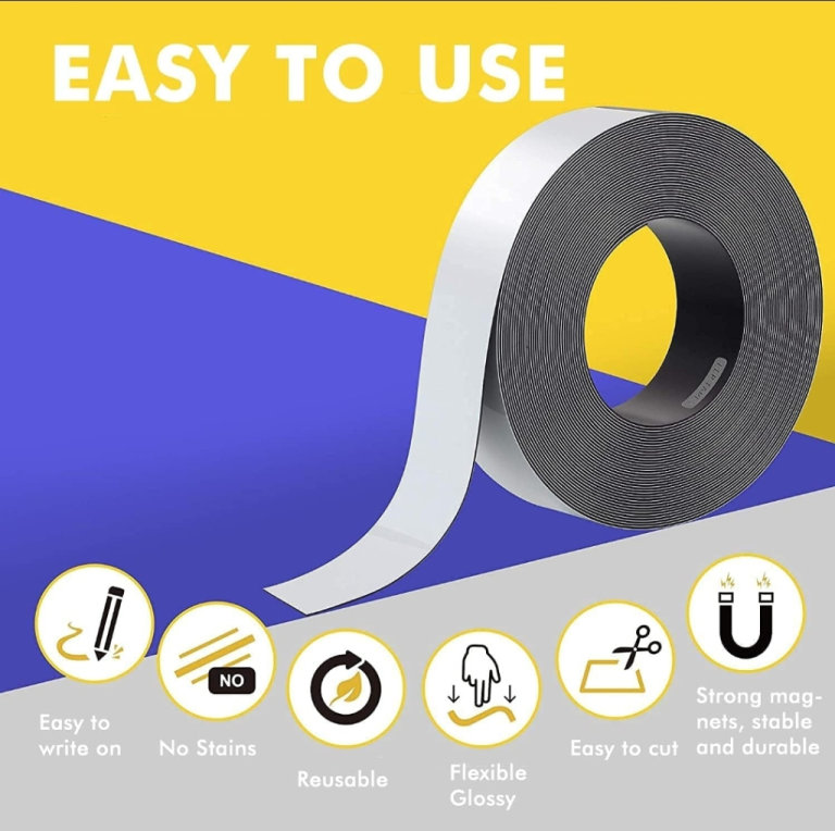 LLPT Dry Erase Magnetic Label Strips 25mm x 8M 