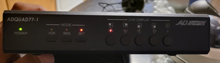 American Dynamics Adquad77 Standard Digital Quad Video Processor - CCTV
