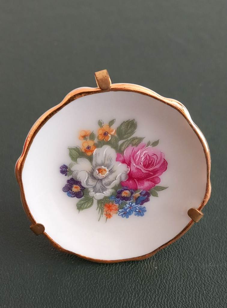 Small French Plate with Stand. 2" approx across 