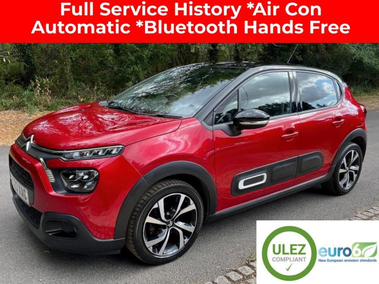 2023 Citroen C3 1.2PureTech 110 Shine Plus Automatic Hatchback In Red HATCHBACK Petrol Automatic