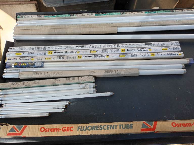 Osram-GEC Fluorescent Tubes – Mostly New, Various Sizes