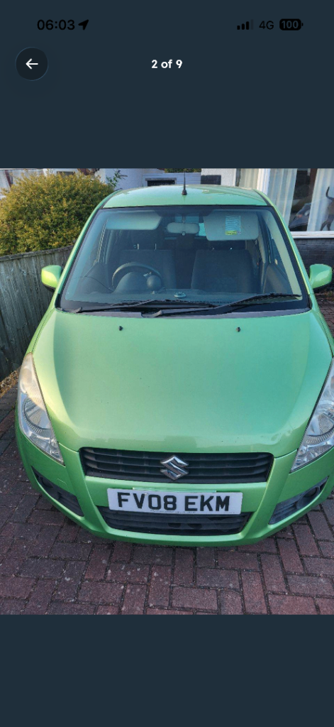 Suzuki, SPLASH, Hatchback, sell or swap £1000
