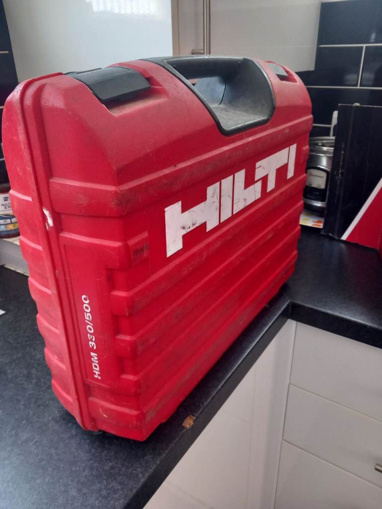 GENUINE HILTI chemical gun hdm 330/500 RESIN GUN WITH AIR PUMP IN CASE plus the pump & case