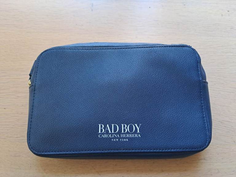 Carolina Herrera Bad Boy Navy Blue toiletry bag Brand New