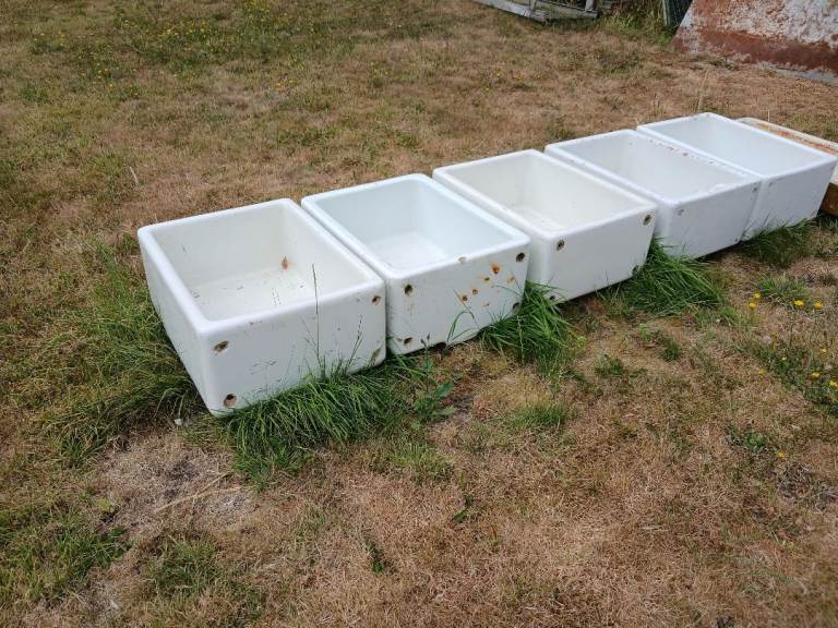 Ceramic Sinks / Basins - White, Fair Condition
