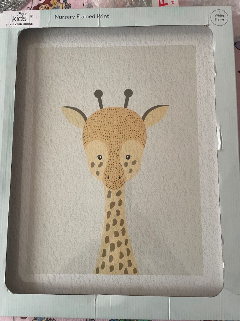 3X framed nursery prints. 