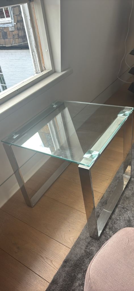 Glass and Mirrored Side Table - As Good As New